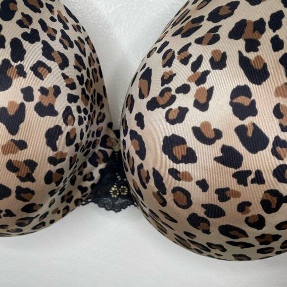 Cacique Lined Cheetah Print Full Coverage Bra 42D - Picture 2 of 6